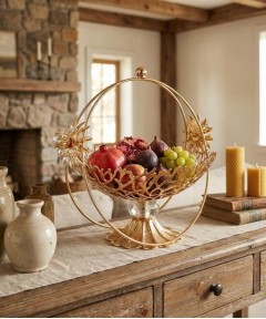 ZEYVE DAISY FRUIT BOWL WITH FOOT RING 30 CM